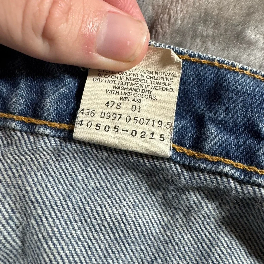 Vintage Levi's 505 Jeans Men's 38x34 Fits 36x30 Orange‎ Tab Faded Whiskered 90s